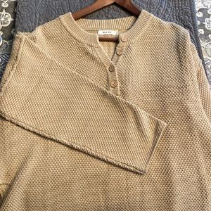 Montana Cotton Henley Sweater. *brand new*